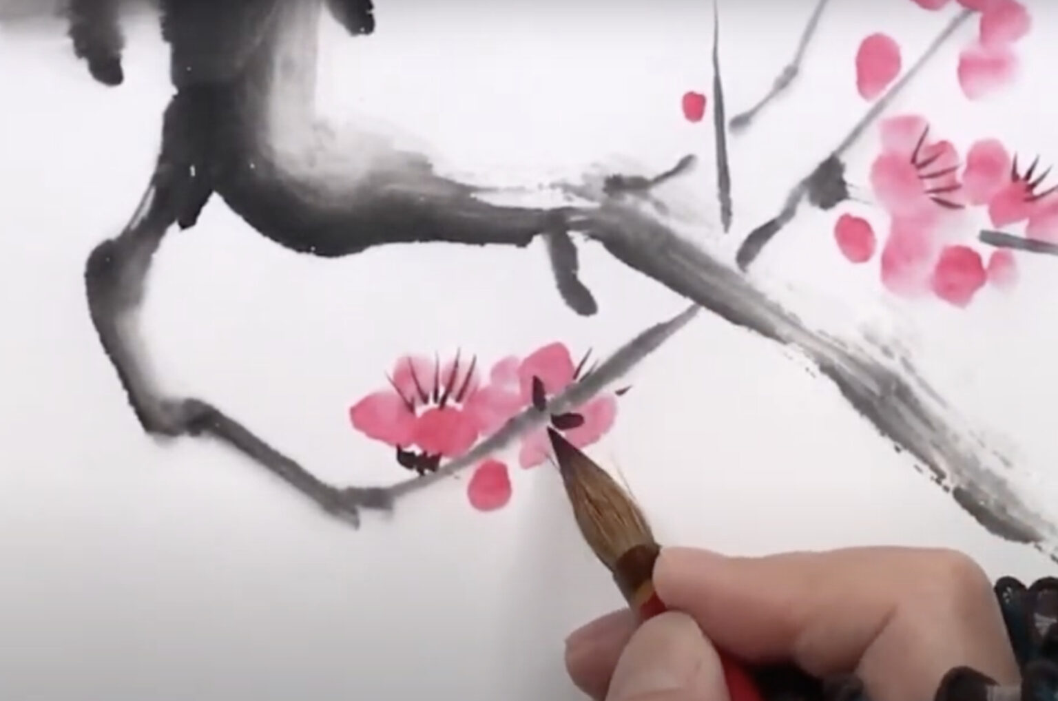 水墨画初心者必見【梅の描き方】6つの型を使った簡単な方法を解説！ - BeBeの水墨画アート｜べべ・ロッカ公式ウェブサイト