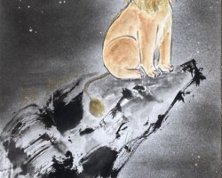 『Astrology-Leo』
紙本・軸装・墨・顔彩
581×232mm